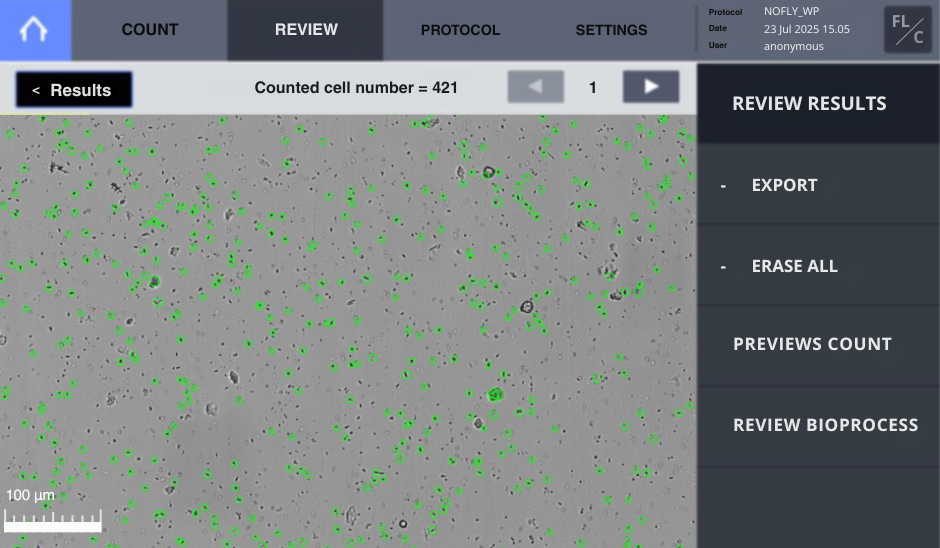 Bioball™ CRM con células viables de Candida albicans ATCC 10231 (1×10^8 células por Bioball), utilizado para verificar la exactitud del método.